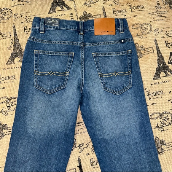 Lucky Brand NWT! Boy'S Blue Wash Adjustable Waist Classic Straight Jeans Size 8 - Picture 12 of 14